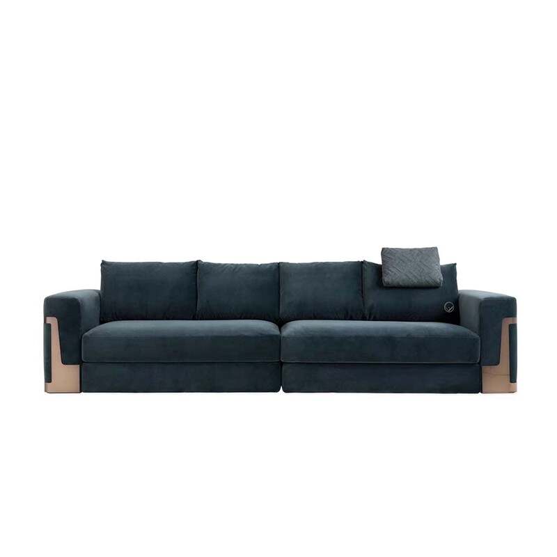 Italian style minimalist modern luxury fabric sofa set