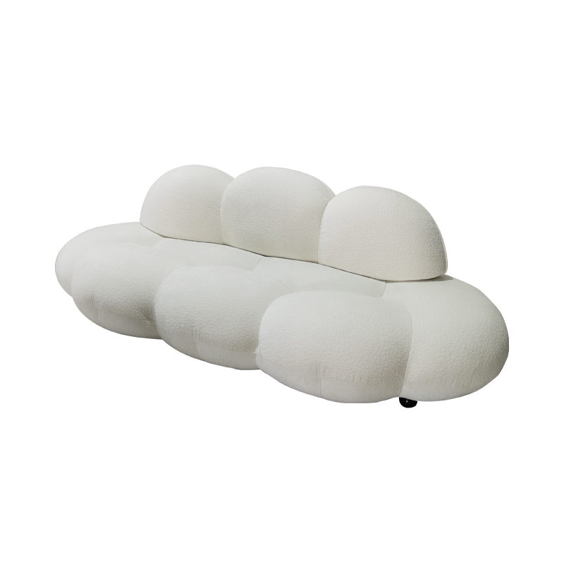 small unit contemporary design lamb wool boucle lounge sofa